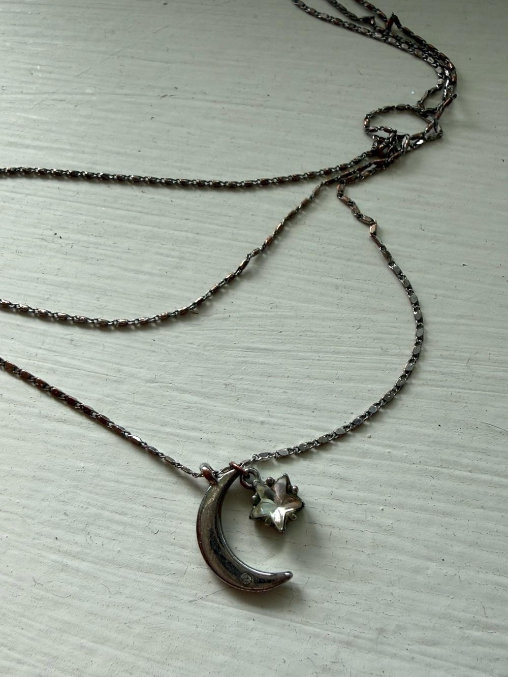 Celestial crystal layered necklace